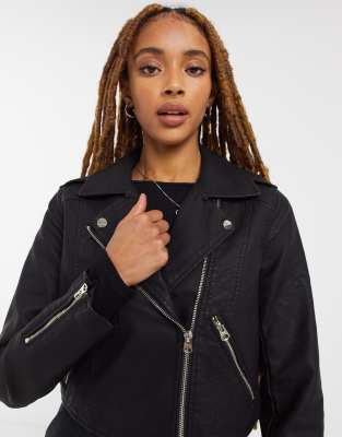 miss selfridge black leather jacket