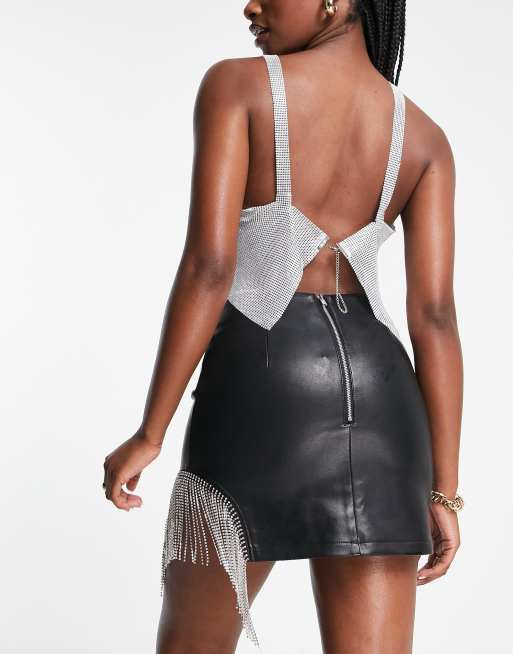 Leather fringe 2024 skirt forever 21