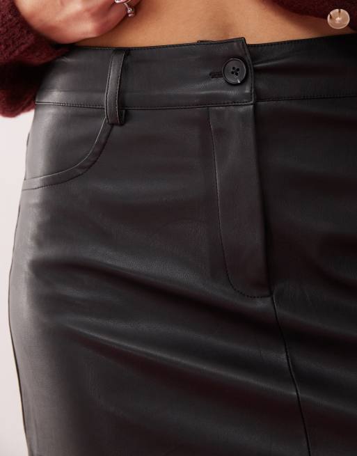 Miss Selfridge faux leather heart pocket mini skirt, 5 of 5