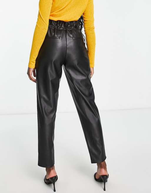 leather jogging pants womens