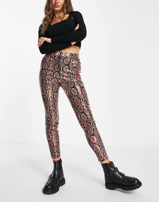 Snake print leggings on sale zara