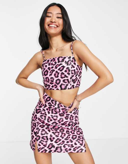 ASOS DESIGN seamfree shaping bralet in animal print