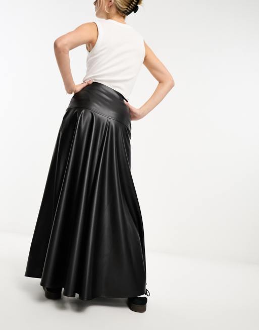 Faux leather maxi skirts best sale