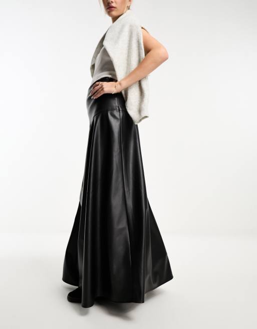 Long leather skirt asos hotsell