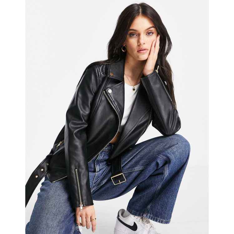 Miss selfridge faux leather biker clearance jacket