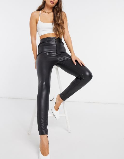 Leather shop pants asos