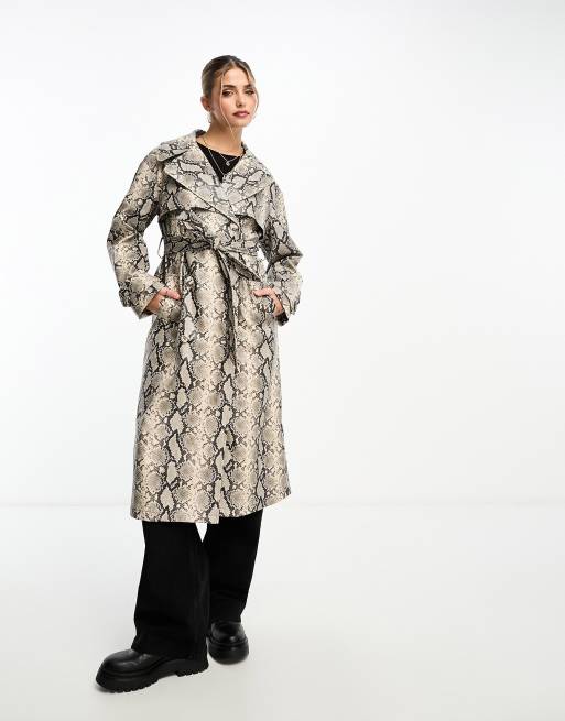 Topshop snake 2025 print coat