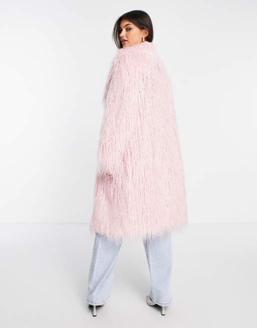 Miss selfridge 2025 pink fur coat