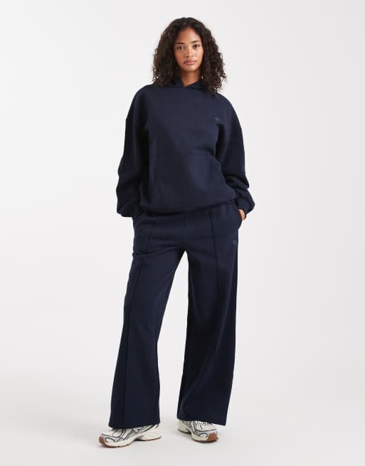 Miss Selfridge - Felpa blu navy oversize con cappuccio, 2 di 4