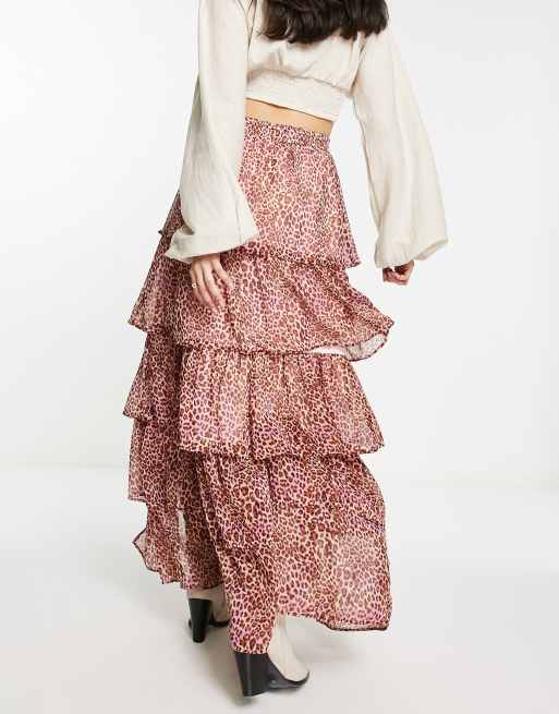 Multi tiered hotsell maxi skirt