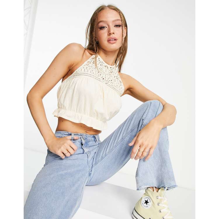 White halter top forever 21 store