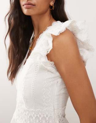 Miss Selfridge festival romper in white