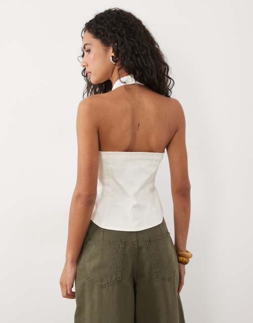 Miss Selfridge figursydd topp med knappdetalj, 4 av 4