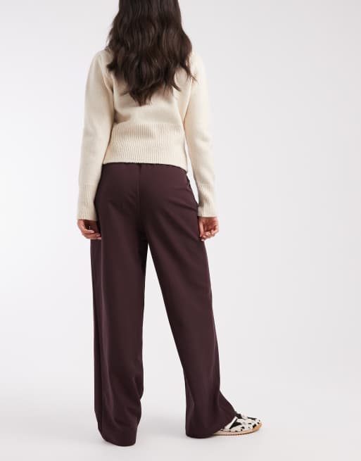 Miss Selfridge – Fikonlila, figursydda byxor med vida ben, 3 av 5