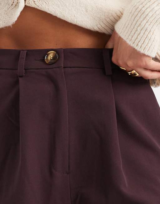 Miss Selfridge – Fikonlila, figursydda byxor med vida ben, 5 av 5