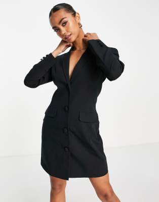 Miss Selfridge fitted blazer dress in black