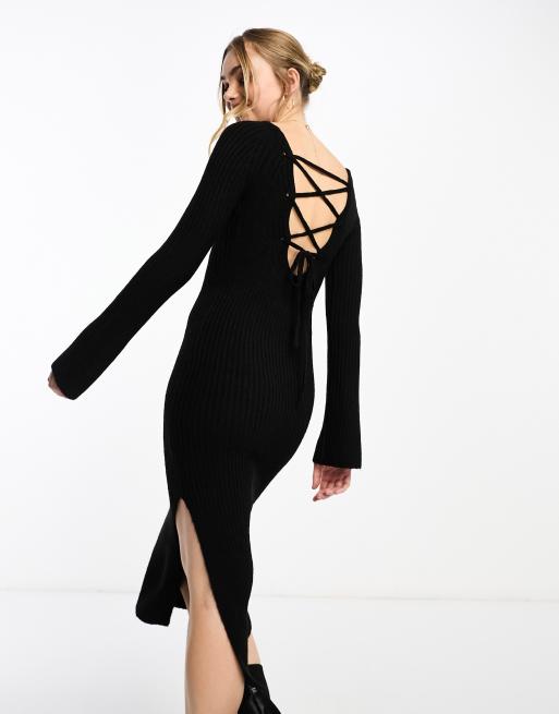 Long sleeve hotsell fitted maxi dress