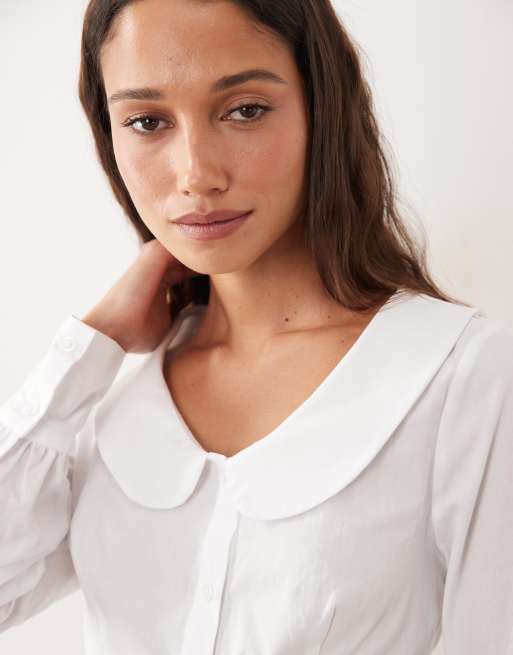 Miss Selfridge fitted peterpan collar shirt, 2 of 4