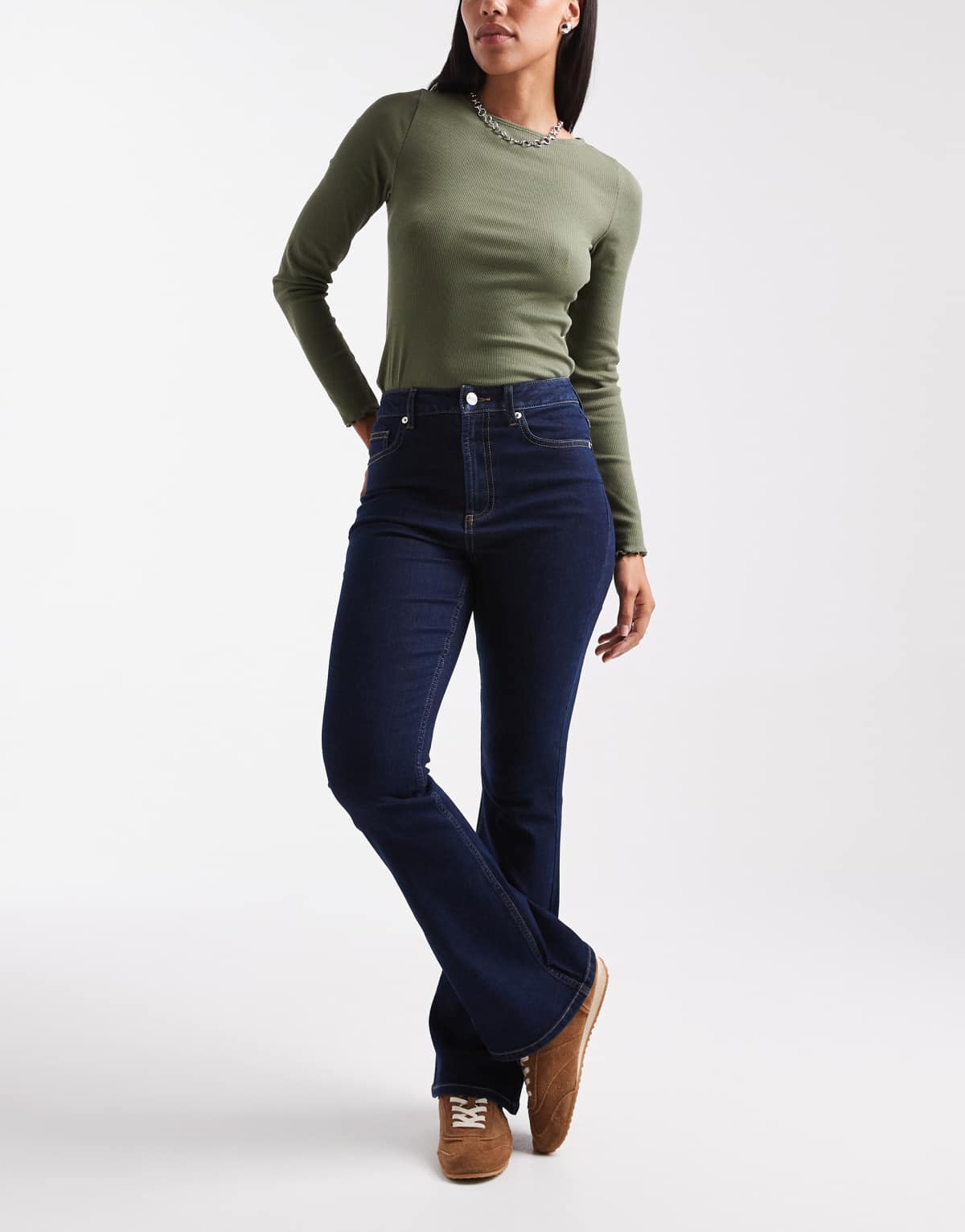 Miss Selfridge flare jean in indigo wash