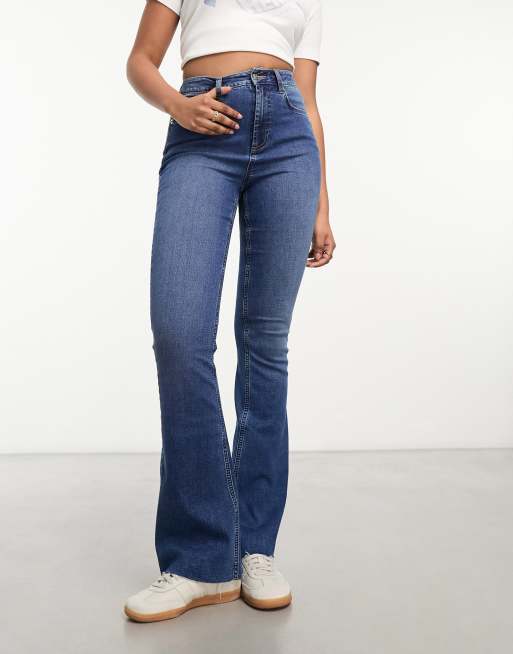 Miss Selfridge flare jeans in indigo wash