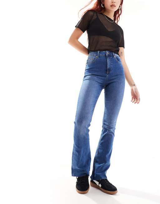 Miss Selfridge flare jeans in indigo wash