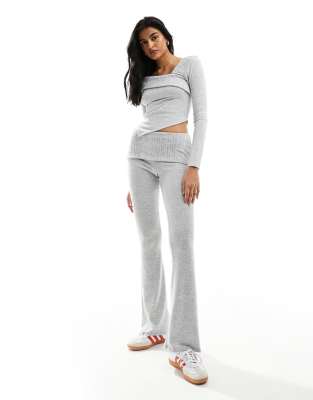 Miss Selfridge Flare Pants In Gray