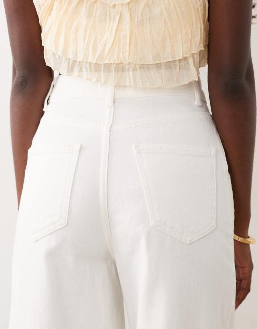 Miss Selfridge flared denim jeans in cream - part of a set, 4 of 5
