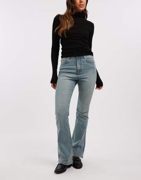 Miss Selfridge - Flared jeans in 'dirty' wash - view 1