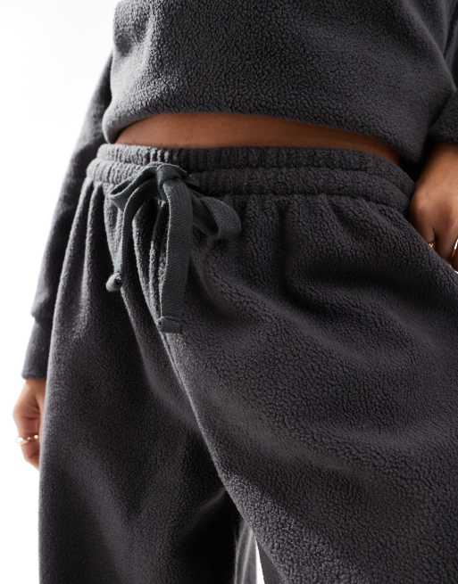  Miss Selfridge - Fleece joggingbroek in antracietgrijs , 5 van 5