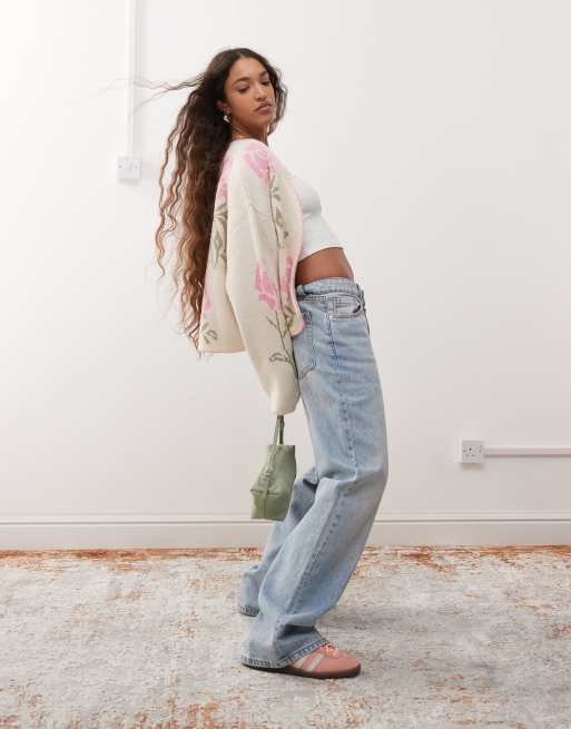 Miss Selfridge floral edge to edge cardigan