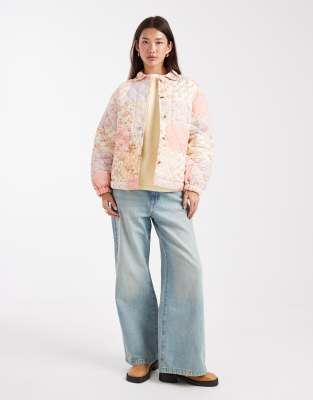Miss Selfridge Floral Patchwork Quilted Jacket-multi In Multi
