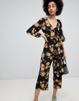 miss selfridge floral jumpsuit