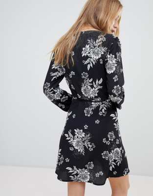 miss selfridge floral wrap dress