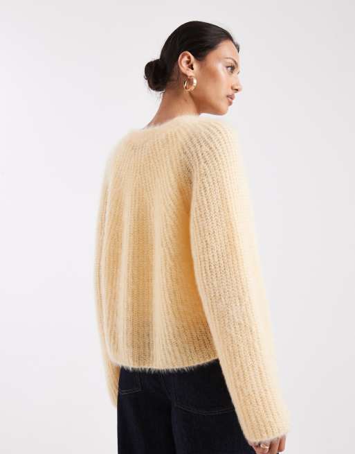 Sweat Miss Selfridge Jaune - 100% Coton - Femme Taille M - Pull Jersey