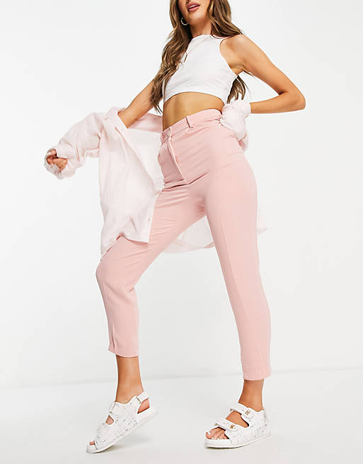 Miss Selfridge fluid crepe trouser in pink