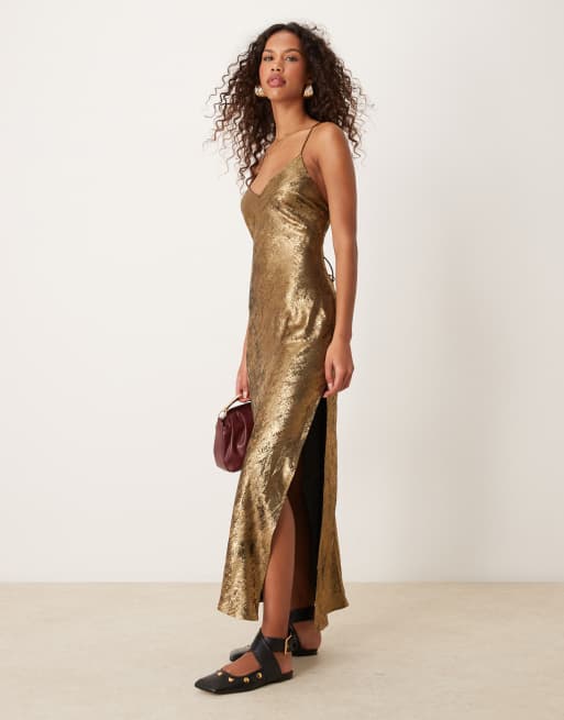 Miss selfridge gold heels hot sale