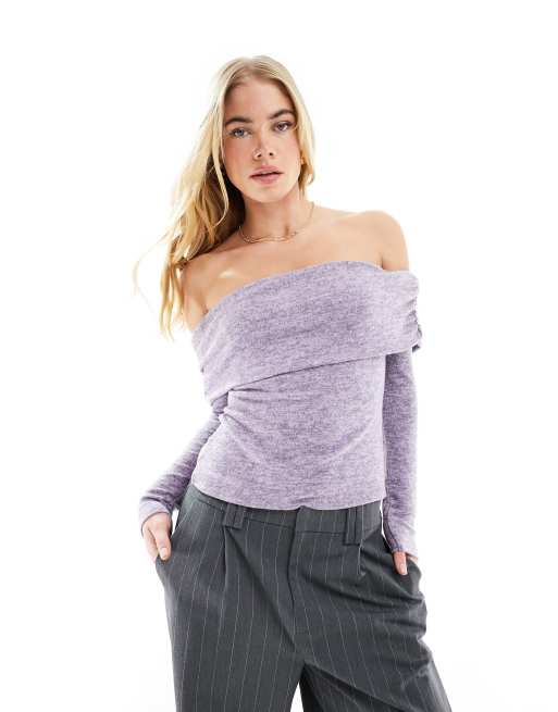 Lilac bardot top sale