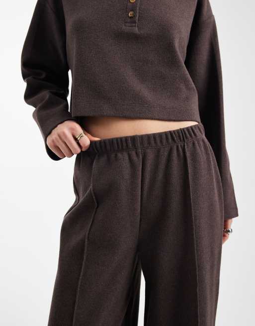 Miss Selfridge - Geborstelde broek met wijde pijpen, 5 van 5