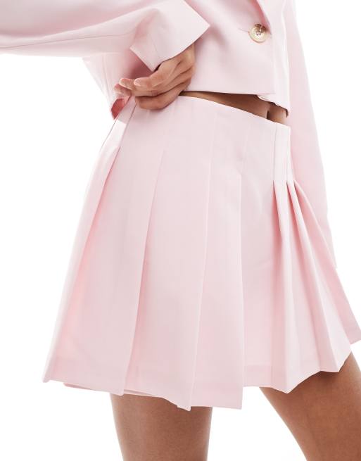 Miss Selfridge - Geplooide skort in roze, 2 van 5