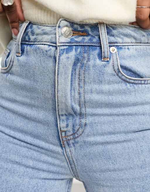 Miss Selfridge – Gerade geschnittene Jeans in hellblauer Waschung, 4 von 5