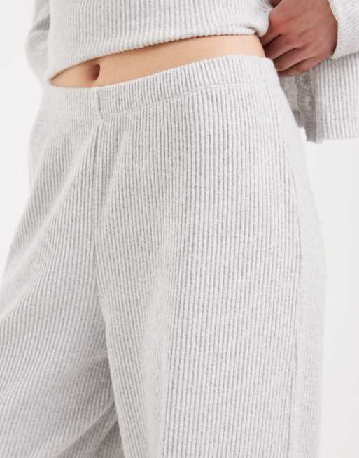 Miss Selfridge – Gerippte, angeraute Hose in Hellgrau, Kombiteil , 3 von 5