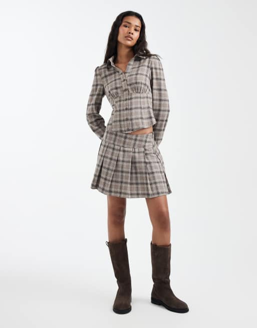 Miss Selfridge - Geruit overhemd met lange mouwen, deel van co-ord set, 2 van 4