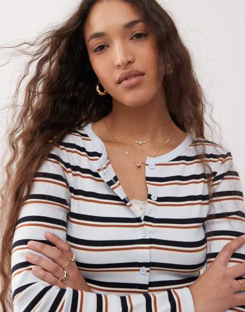 Miss Selfridge - Gestreept vest in blauw - view 1