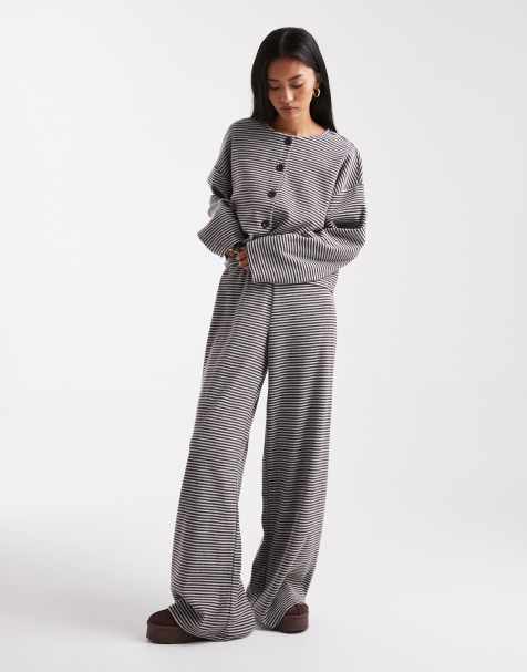 Miss Selfridge - Gestreepte broek, deel van co-ord set - view 1