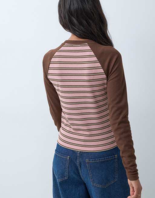 Miss Selfridge gestreiftes Raglan-Oberteil, 5 von 5