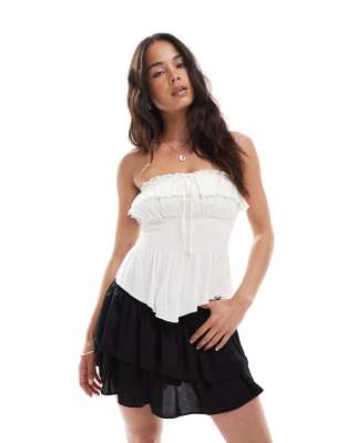 Miss Selfridge - Gestufter Skort in Schwarz