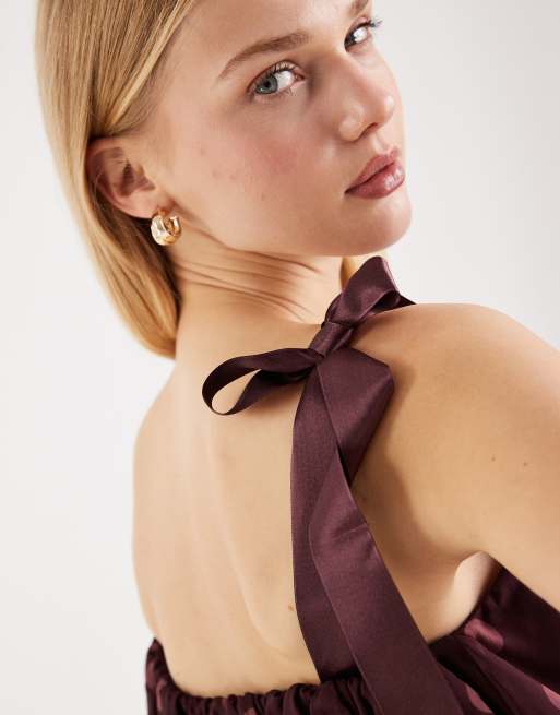 Miss Selfridge – Gestuftes Minikleid mit Rüschen und Polka Dots, 3 von 4