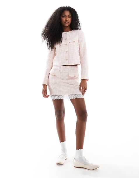 Miss Selfridge - Giacca sartoriale rosa chiaro in coordinato - view 1