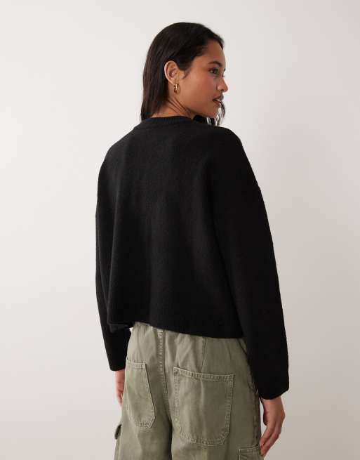 Miss Selfridge gilet à col rond avec poche, noir, 3 de 4