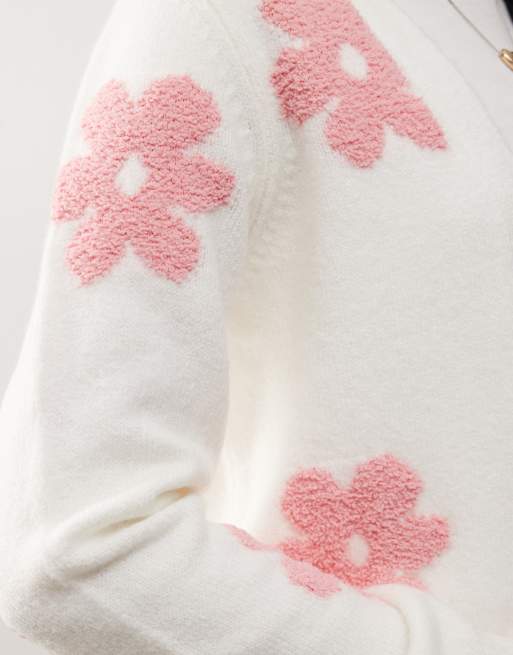 Miss Selfridge - Gilet à fleurs - Rose pastel, 3 de 4